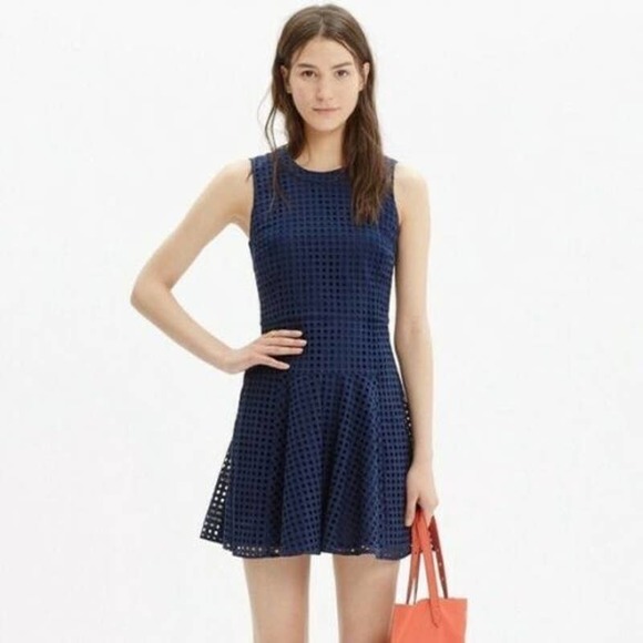 Madewell Dress Eyelet Sunshade A Line Sleeveless - Picture 1 of 10